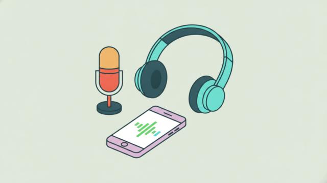 Casque audio et micro pour podcast de reconversion