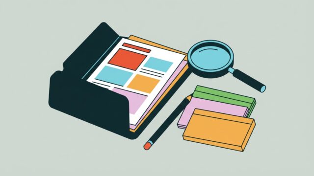 Dossier et loupe pour un bilan de compétences